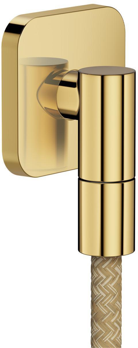 AXOR Wandanschluss Fine softsquare G1/2" mit Rosette und Rückflussverhinderer – Messing