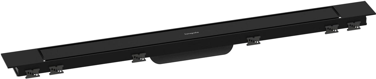 HANSGROHE RainDrain Match Plus Duschrinne 800 mm mattschwarz mit höhenverstellbarem Rahmen