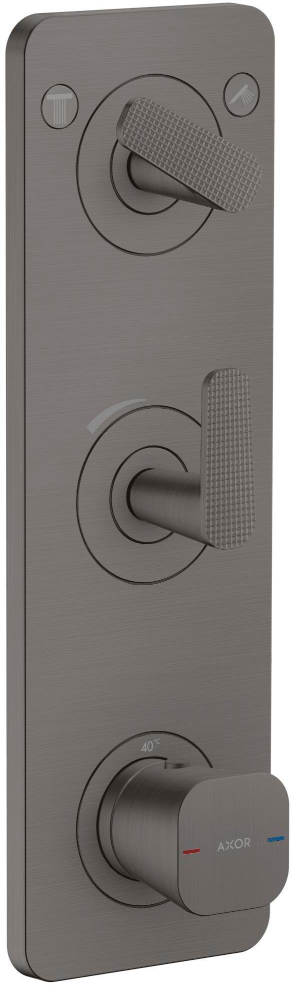AXOR Citterio C Fertigmontageset Thermostatmodul UP mit Platte Cube cut chrom – 2 Verbraucher