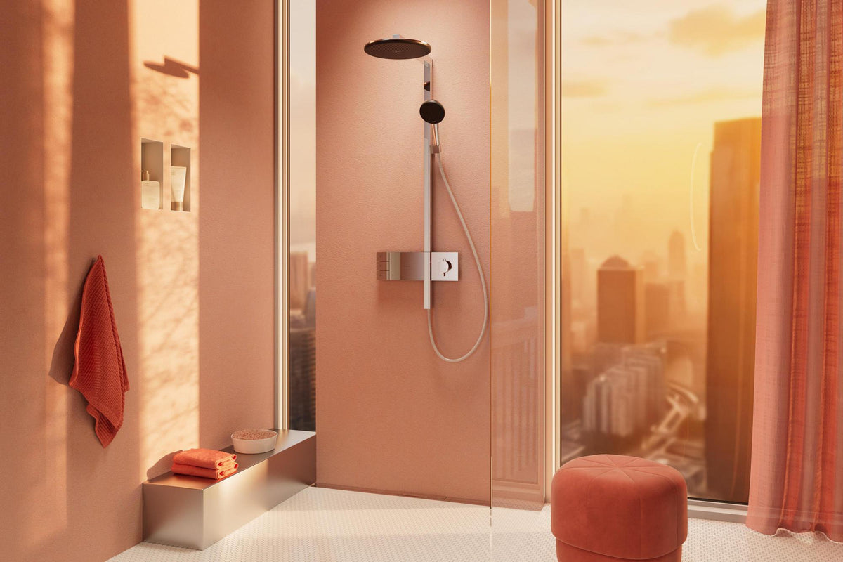 HANSGROHE Duschsystem Raindance Alive S 300 2jet EcoSmart mit Thermostat – Schwarz