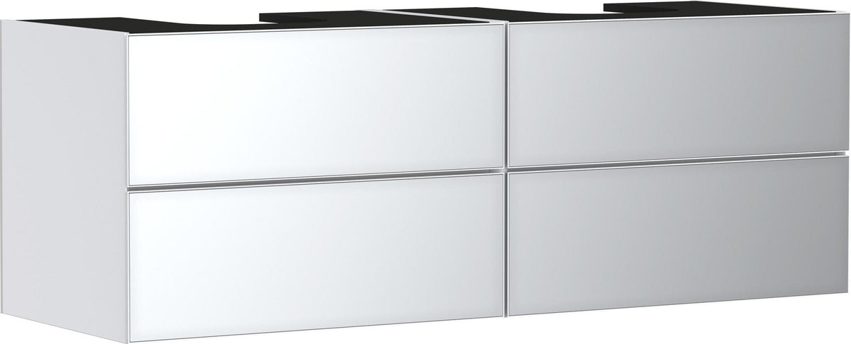 HANSGROHE Waschtischunterschrank Xevolos E 1570 mm mattweiß/eiche dunkel mit PushOpen und SoftClose