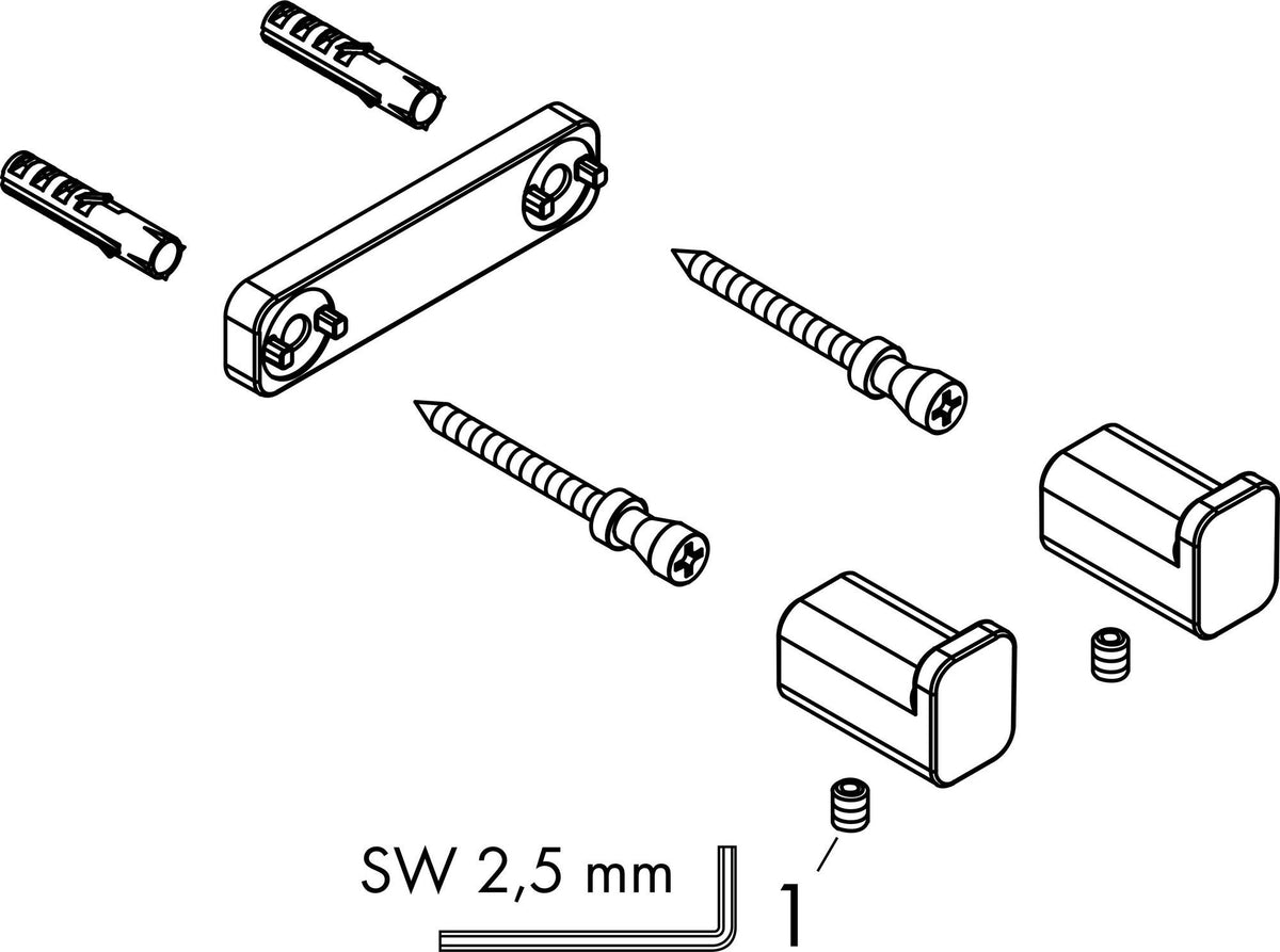 Hansgrohe AddStoris Doppelhaken Chrom – Wandmontage, verdeckte Befestigung, Metall