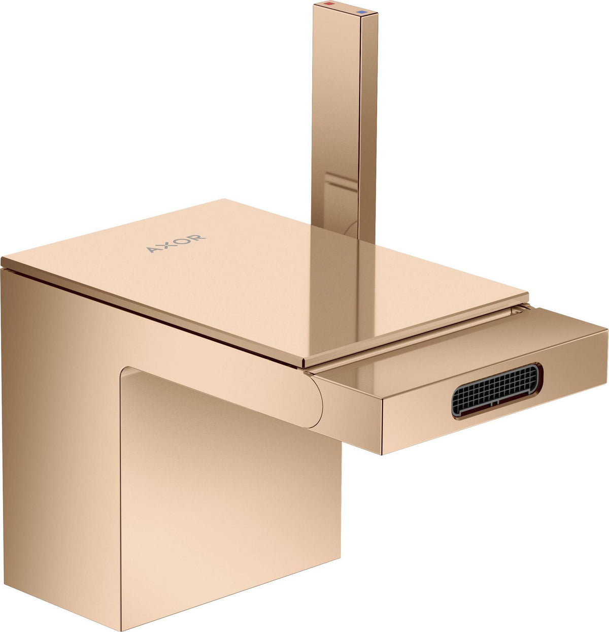 AXOR MYEDITION Einhebel-Bidetmischer ohne Platte polished gold optic mit Push-Open Ablaufgarnitur