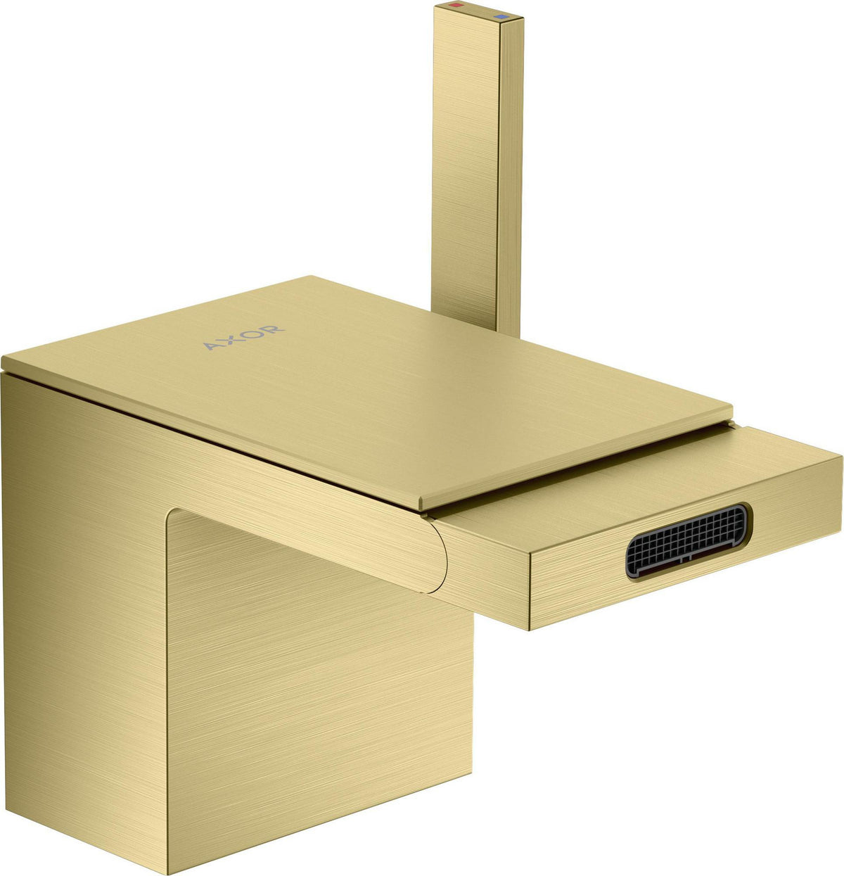 AXOR MYEDITION Einhebel-Bidetmischer ohne Platte polished gold optic mit Push-Open Ablaufgarnitur