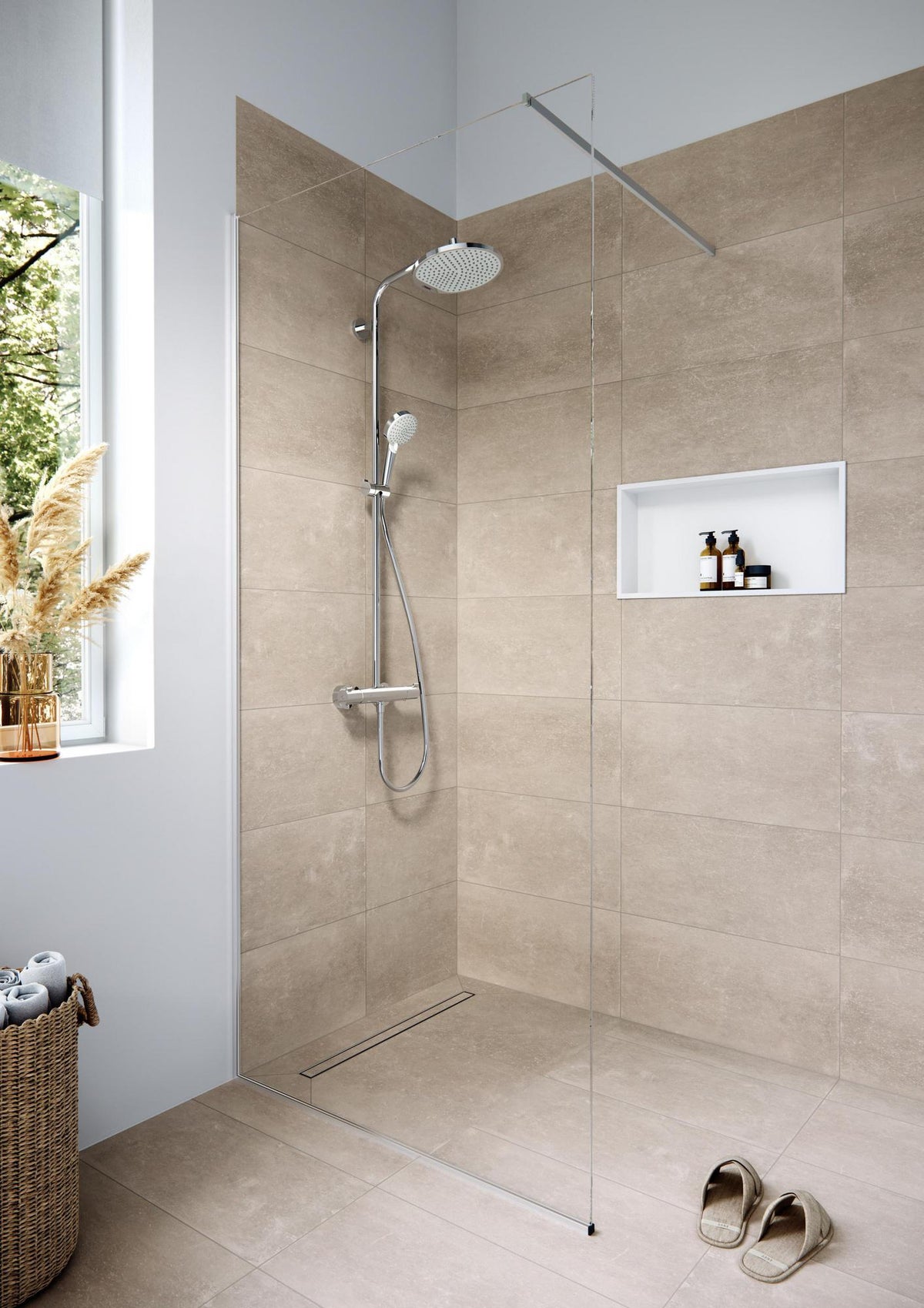 HANSGROHE Showerpipe Crometta S 240 mit Thermostat Ecostat 1001 CL – Chrom