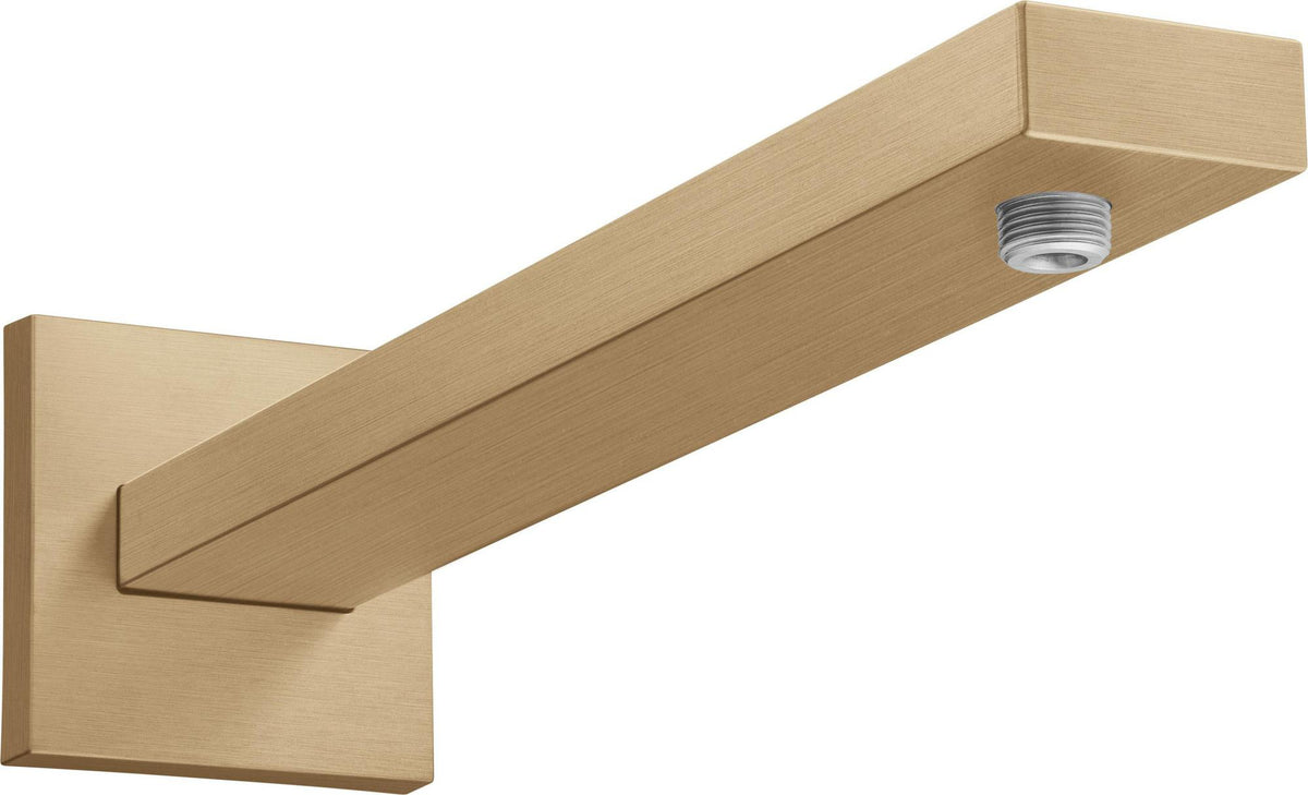 HANSGROHE Brausearm SQUARE 389 mm chrom – Wandmontage mit Rosette, Messing