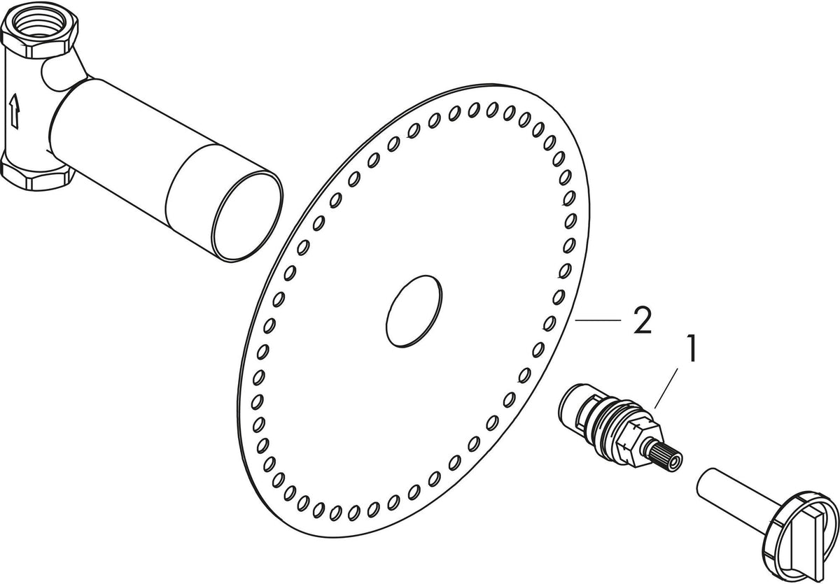 AXOR Grundkörper Unterputzventil DN20 130 l/min von Hansgrohe – für Absperrventil-Fertigsets
