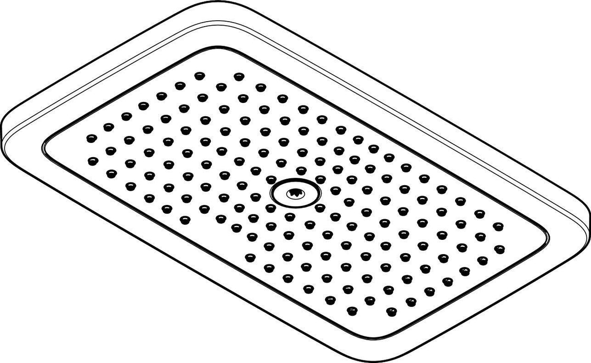 HANSGROHE Kopfbrause Croma E 280 1jet chrom – rechteckig, RainAir, wand- & deckenmontierbar