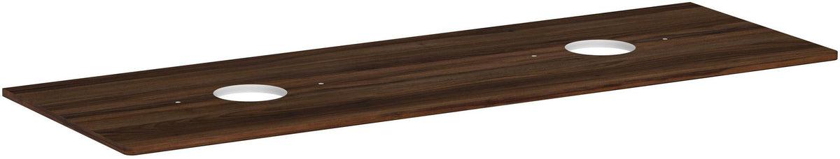 HANSGROHE Xelu Q Konsole 1560 mm weiß hochglanz mit 2 Ausschnitten ohne Hahnloch