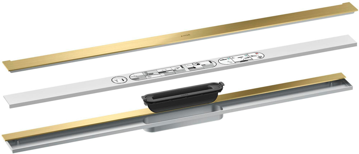 AXOR Drain Duschrinne 900 mm Fertigset zur Wandmontage, chrom – Hansgrohe