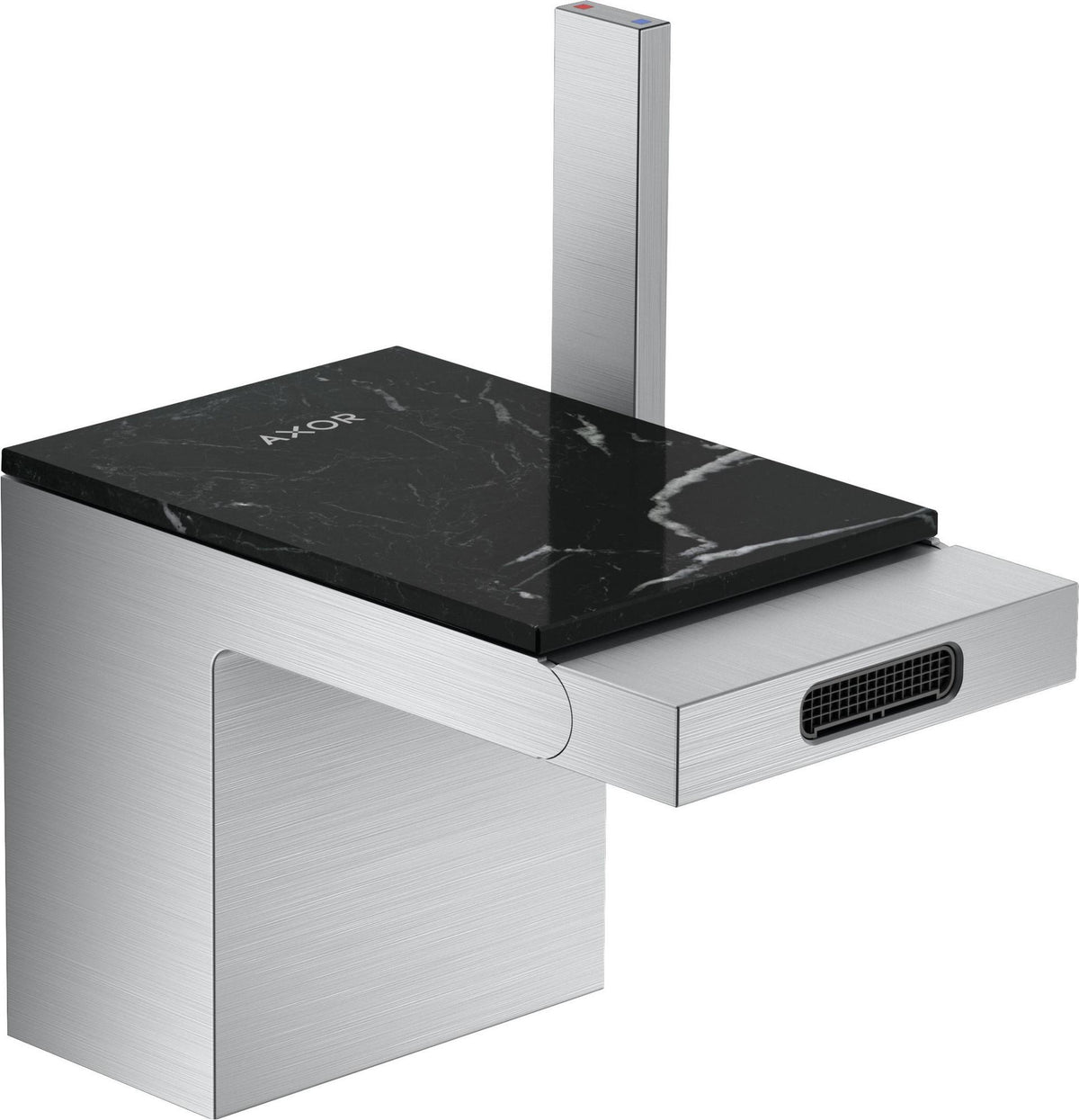 AXOR MyEdition Platte 150 in Leder – Abnehmbare Design-Abdeckung für Waschtischarmaturen