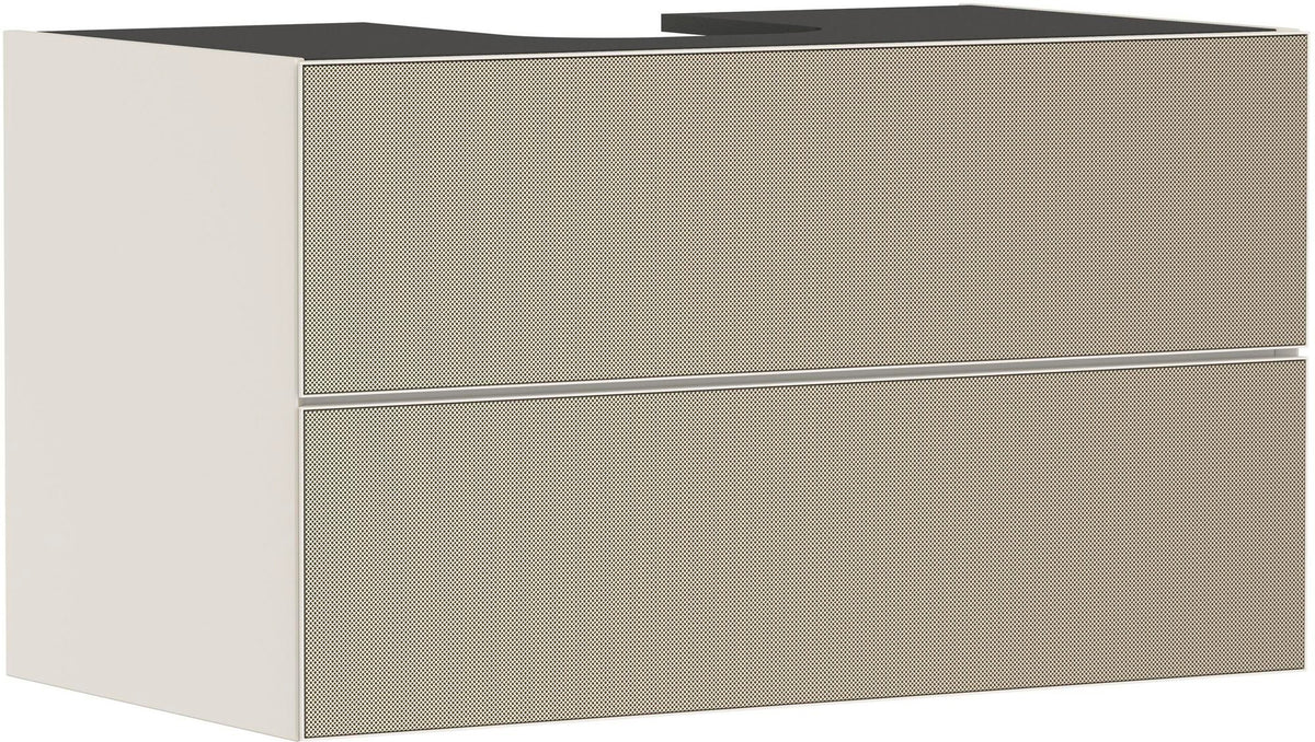 HANSGROHE Xevolos E Waschtischunterschrank 980 mm mattweiß/eiche dunkel grifflos PushOpen