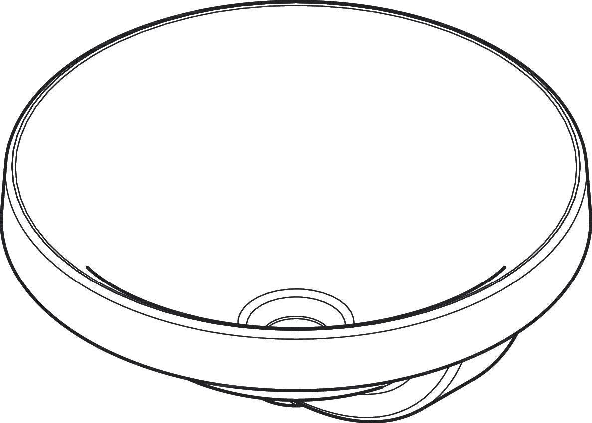 HANSGROHE Xuniva S Einbauwaschtisch 400x400mm weiß ohne Hahnloch mit Überlauf