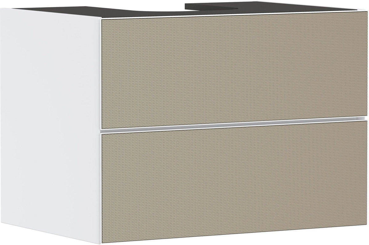 HANSGROHE Xevolos E Waschtischunterschrank 780 mm eiche dunkel mattweiß grifflos