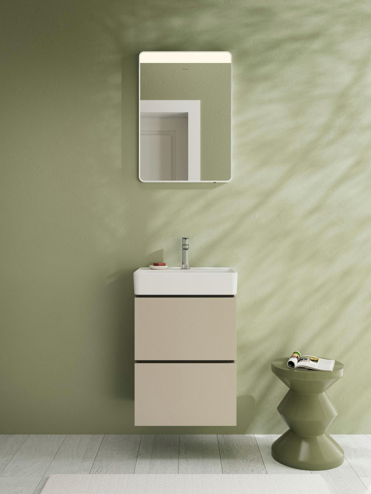 Hansgrohe Xanuia Q Handwaschbecken 360 mm Weiß mit Hahnloch und Überlauf, Keramik