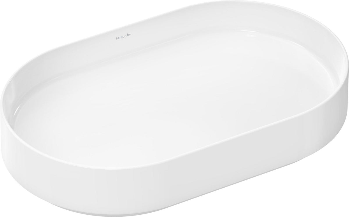 HANSGROHE Xuniva Evo U Aufsatzwaschtisch 650x400mm matt schwarz ohne Hahnloch