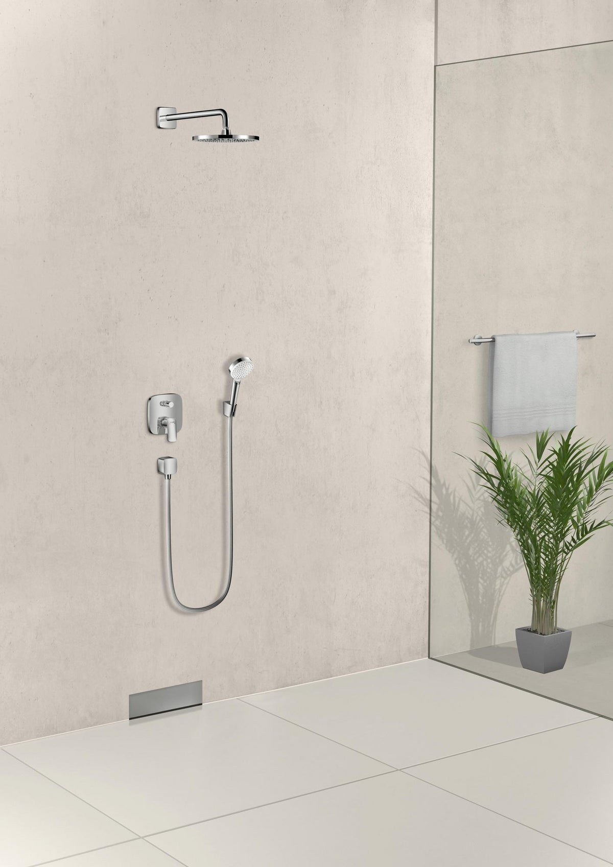 HANSGROHE LOGIS Einhebel-Wannenmischer DN 15 Unterputz Chrom – Fertigmontageset mit Umsteller