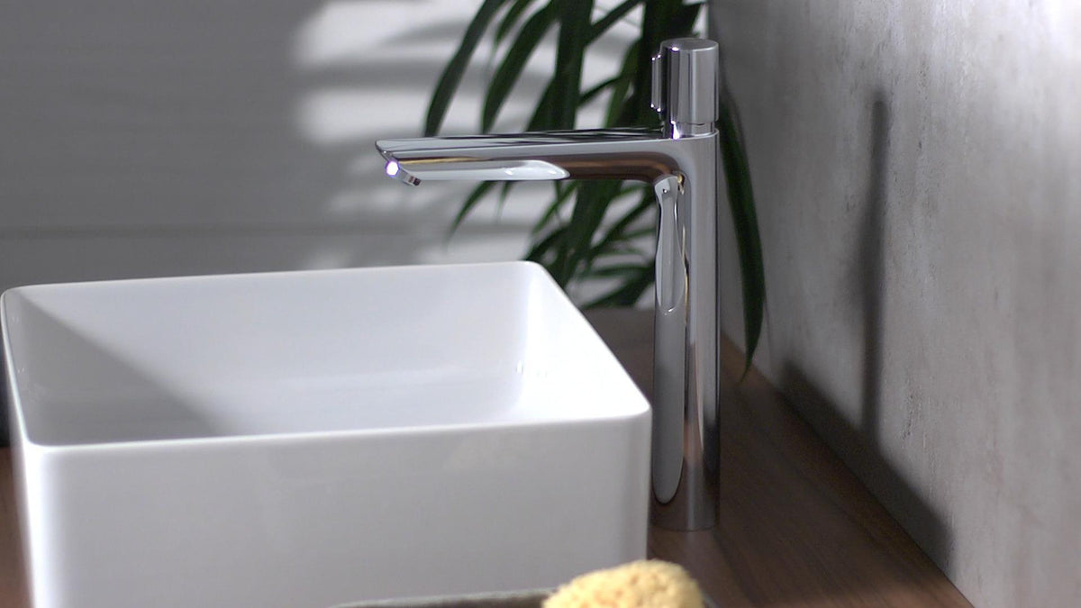 HANSGROHE Talis Select E Waschtischmischer 240 mit Zugstangen-Ablaufgarnitur, chrom