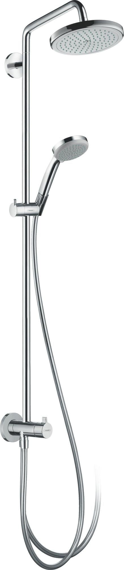 HANSGROHE Showerpipe Croma 220 AIR RENO DN 15 – Duschsystem mit 220 mm Kopfbrause in Chrom