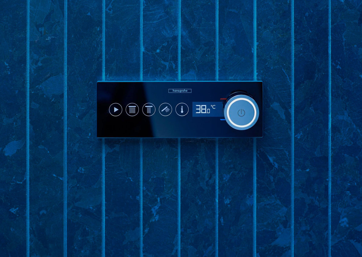 Hansgrohe RainPad Fertigset für 2 Verbraucher – TouchScreen Steuerung, schwarz/chrom