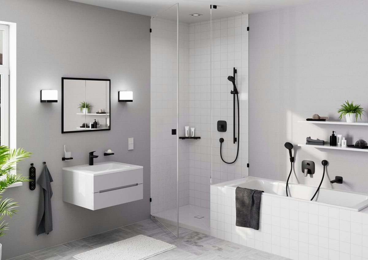 HANSGROHE Logis Einhebel-Brausemischer DN 15 Unterputz Chrom – Fertigmontageset mit Temperaturbegrenzung