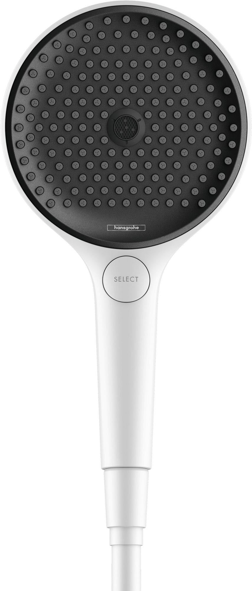 HANSGROHE HG Handbrause Rainfinity 130 3jet Chrom – 3 Strahlarten, QuickClean, Select-Taste