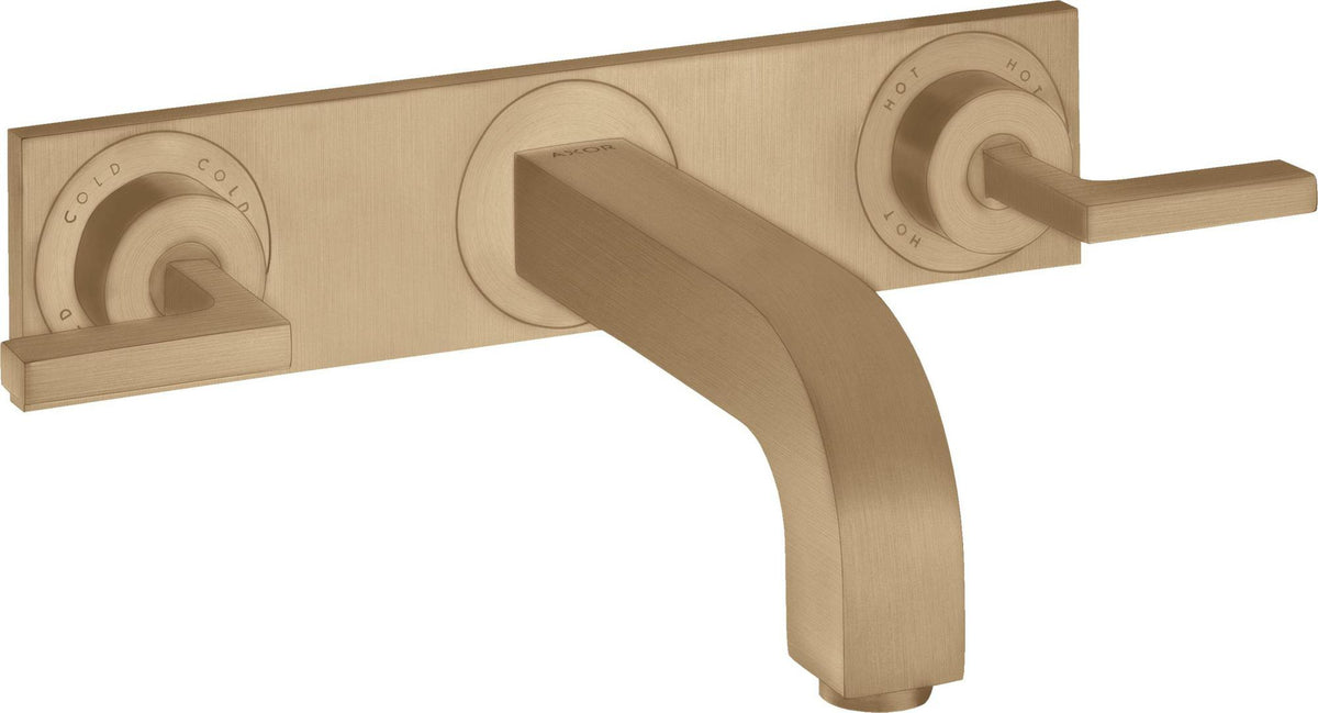 AXOR CITTERIO 3-Loch-Waschtischarmatur DN 15 mit 226 mm Auslauf und Hebelgriffen in Chrom
