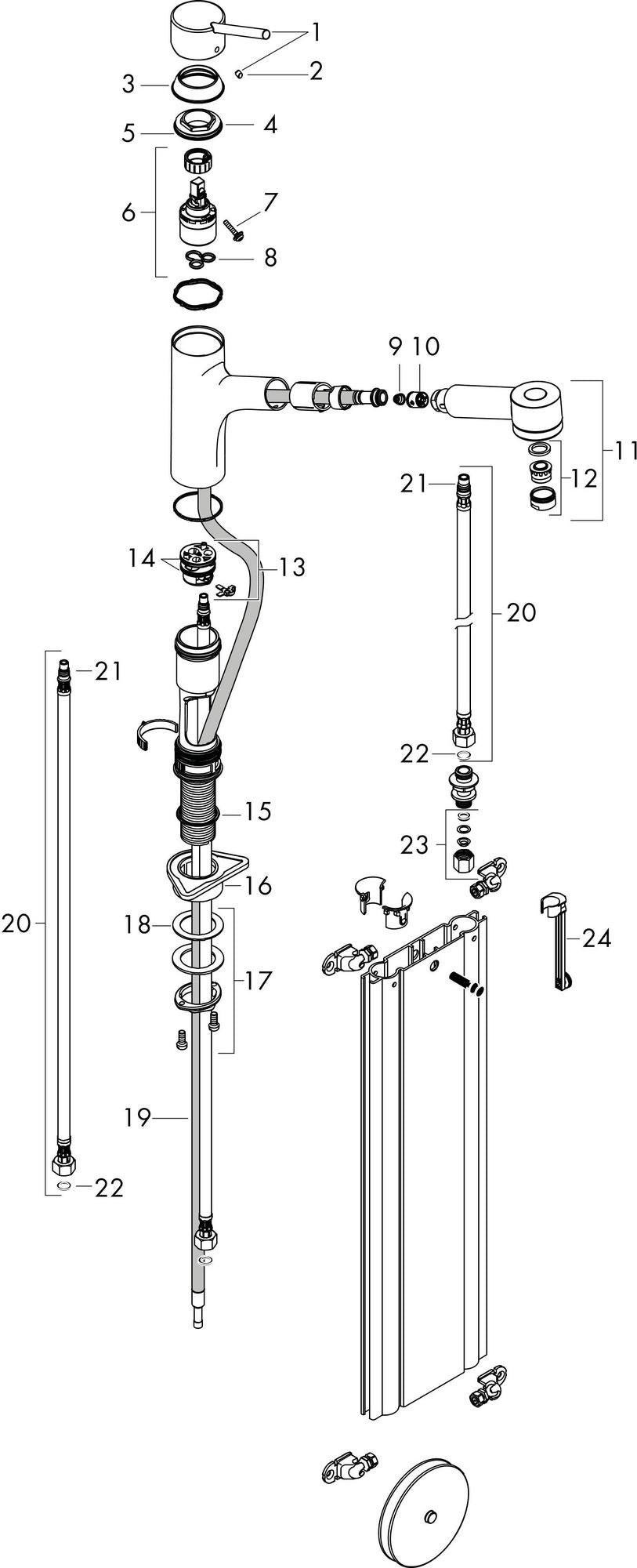 HANSGROHE Talis S Einhebel-Küchenmischer 170 mit sBox und Ausziehbrause in Chrom
