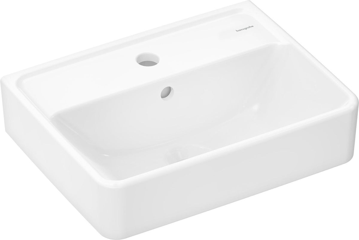 Hansgrohe Xanuia Q Handwaschbecken 360 mm Weiß mit Hahnloch und Überlauf, Keramik