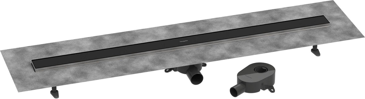 Hansgrohe RainDrain Go Komplettset Duschrinne 1200 mm rückseitig befliesbar für Stand- und flache Installation