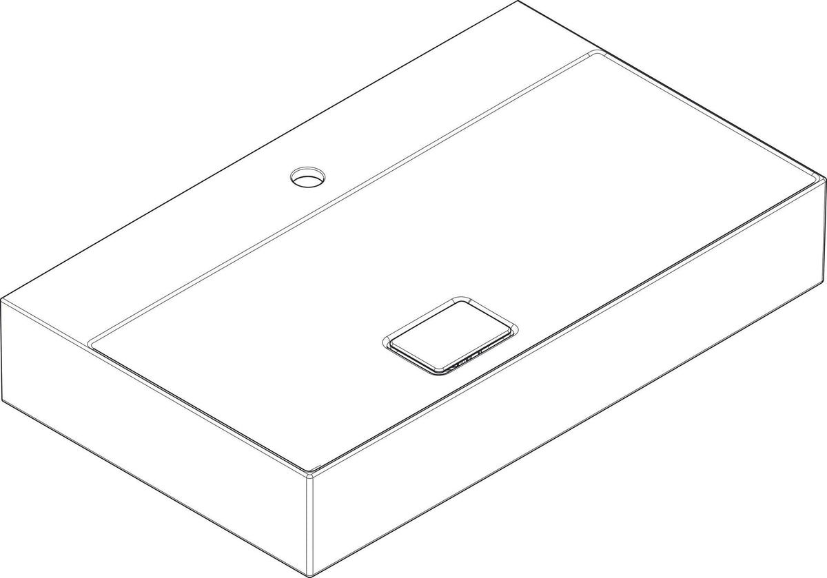 HANSGROHE Xevolos E Aufsatzwaschtisch 800x480mm weiß geschliffen mit SmartClean