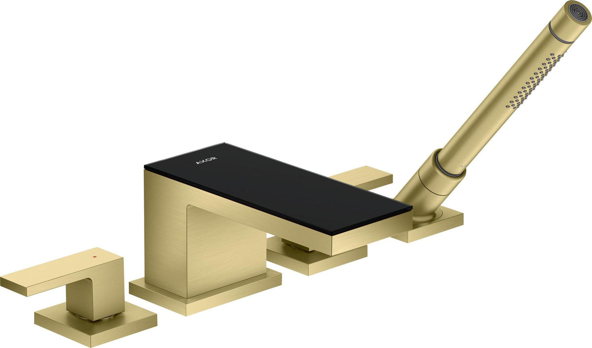 AXOR MYEDITION 4-Loch-Wannenrandarmatur ohne Platte – polished gold optic, thermostatisch