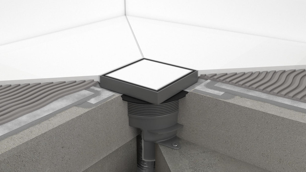 HANSGROHE RainDrain Spot Plus Punktablauf Edelstahl gebürstet 150/150 höhenverstellbar, befliesbar