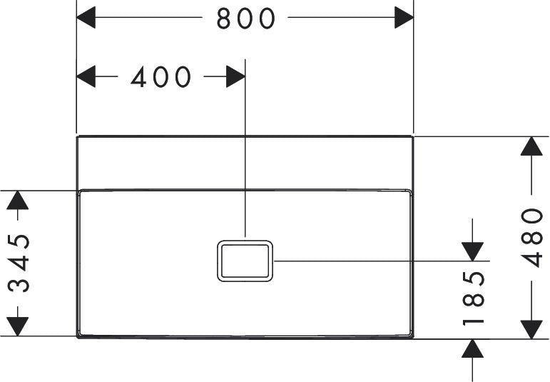 HANSGROHE Xevolos E Aufsatzwaschtisch 800x480mm weiß geschliffen mit SmartClean