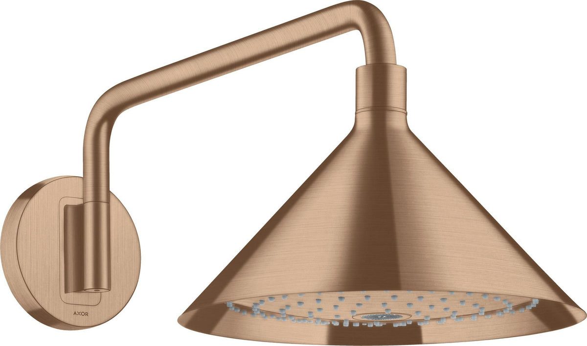 AXOR Kopfbrause 240 2jet von Hansgrohe – 279 mm, Chrom, 2 Strahlarten, Wandmontage