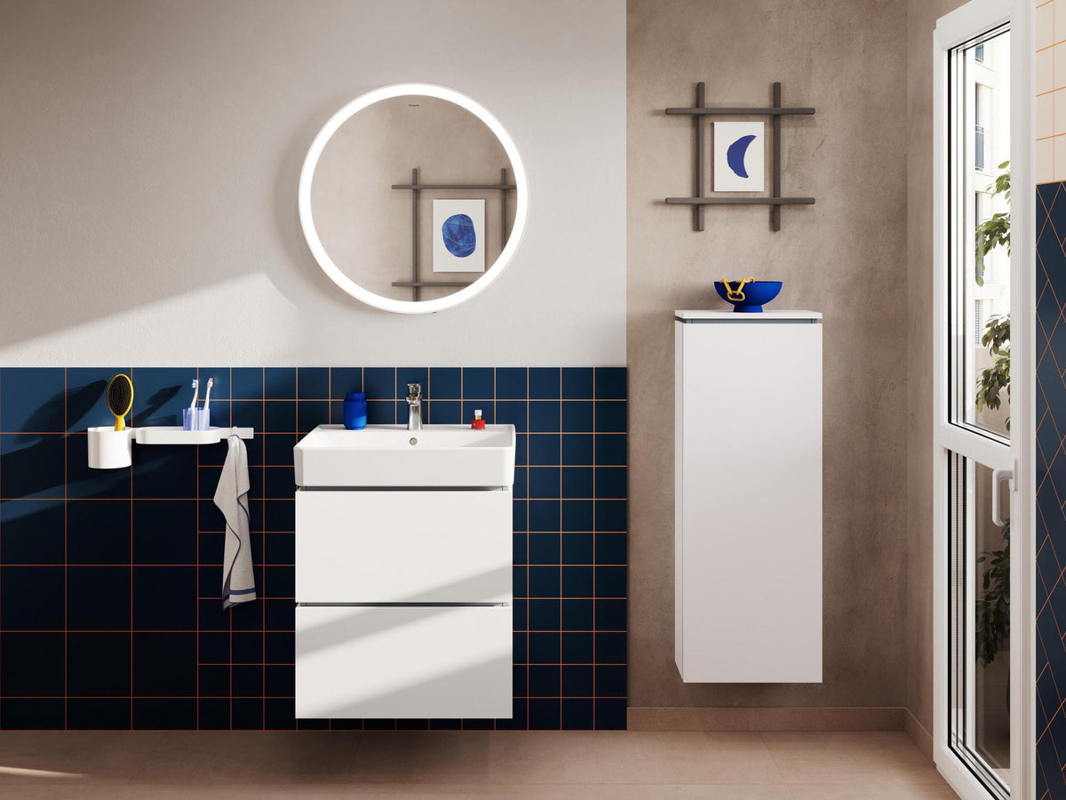 HANSGROHE Spiegel Xarita Lite S – runder LED-Wandspiegel 700 mm mit TouchlessSensor und AntiFog