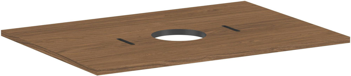 HANSGROHE Konsole Xilesa E 780x550mm Eiche mit mittigem Ausschnitt für Aufsatzwaschtisch ohne Hahnloch