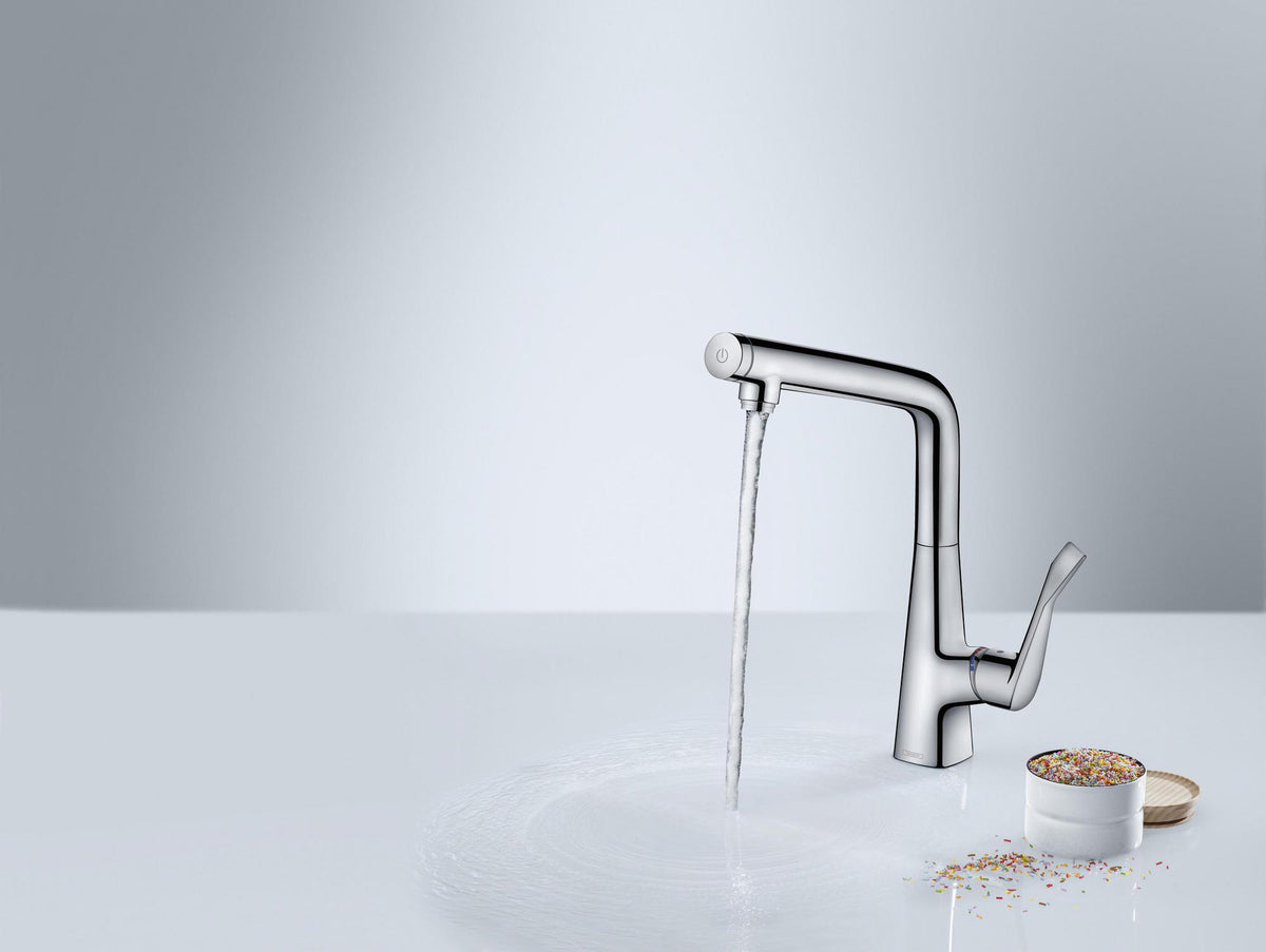 HANSGROHE Metris Select M71 Küchenmischer 320 mm mit Select-Knopf und ComfortZone