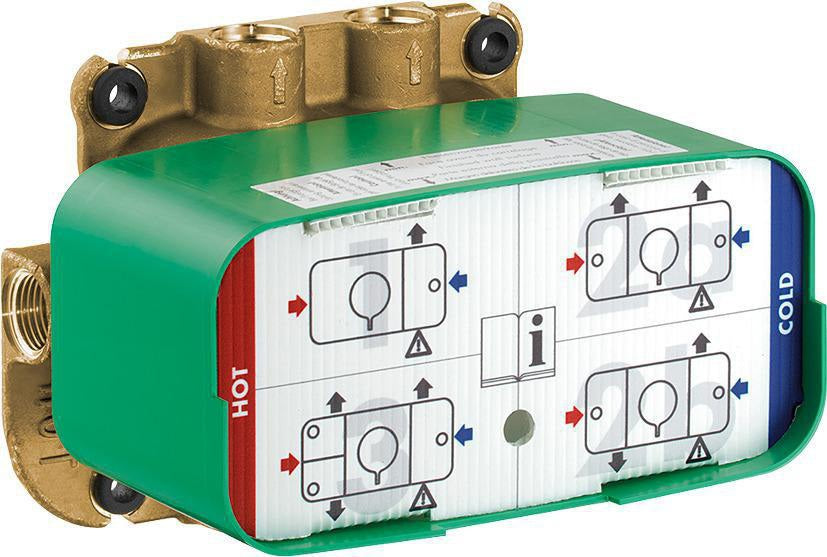 AXOR ONE Grundkörper für Thermostatmodul – Unterputz-Einbaukörper mit 2 Eingängen und 4 Ausgängen