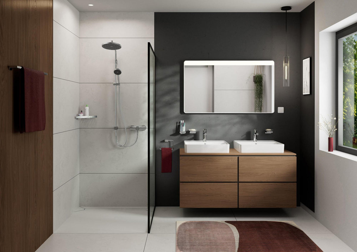 HANSGROHE Zesis S Brausemischer Aufputz Chrom – Einhandmischer mit Temperaturbegrenzung