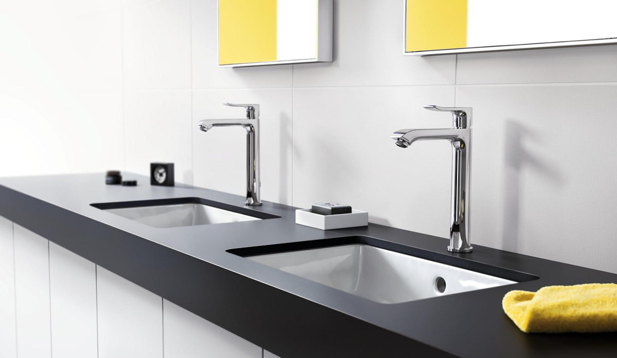HANSGROHE Metris Einhebel-Waschtischmischer 200 chrom – ComfortZone, 5 l/min, mit Zugstangen-Ablaufgarnitur