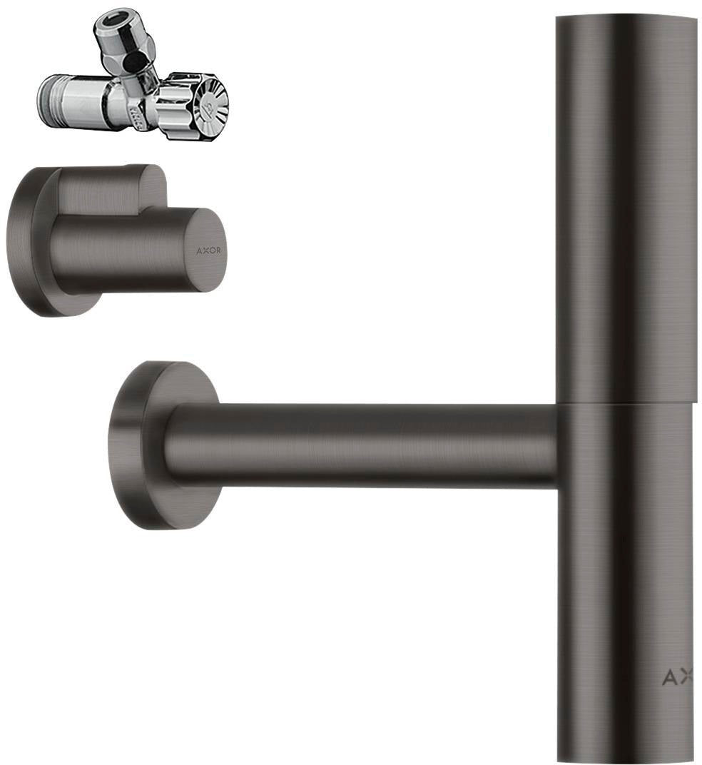 AXOR Designsiphon Set FLOWSTAR mit Eckventilen und Schubern, chrom – Flaschensiphon für Waschtische