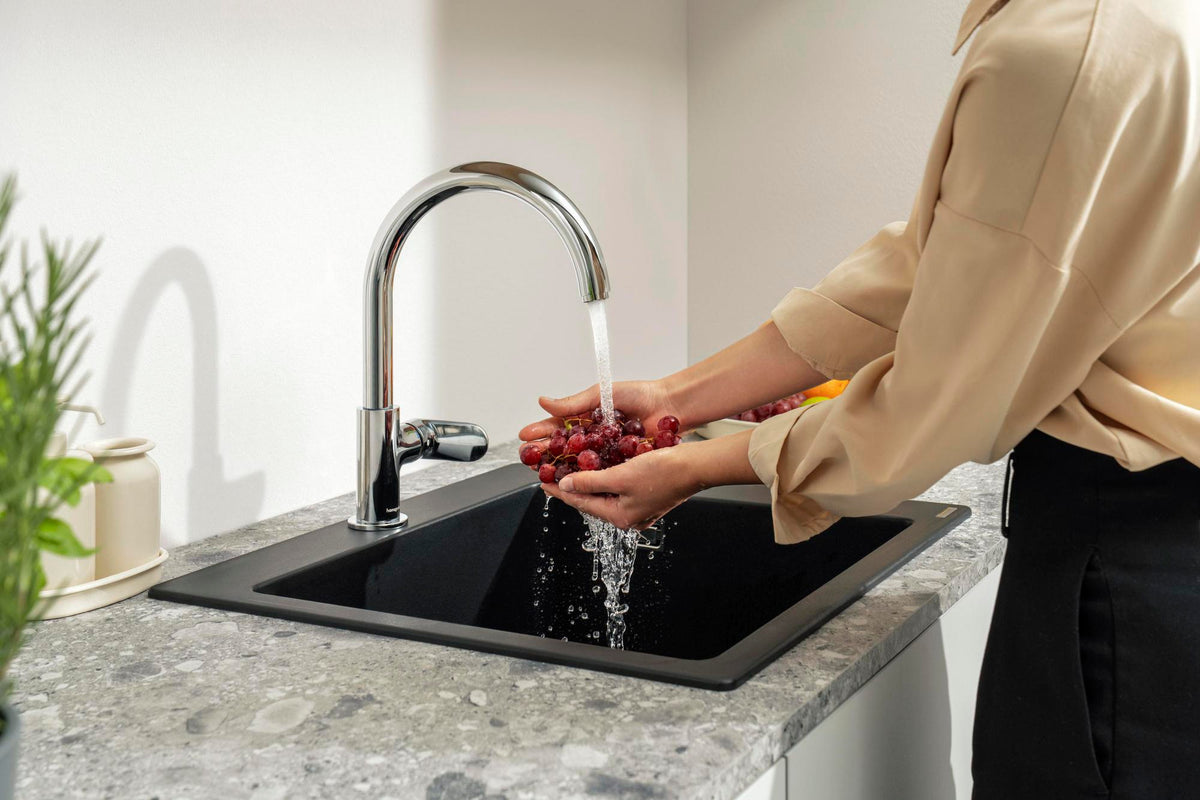 HANSGROHE HG EHM-Spültischmischer VERNIS Blend 260 M35, 1jet chrom – ComfortZone 210, schwenkbar