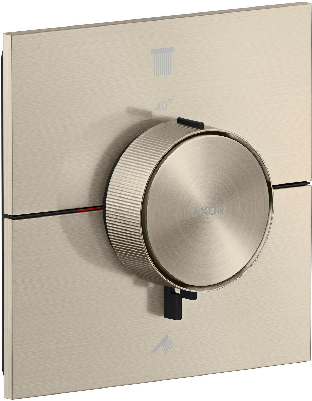AXOR ShowerSelect ID Unterputz-Thermostat eckig, 2 Verbraucher, Chrom – präzise Steuerung