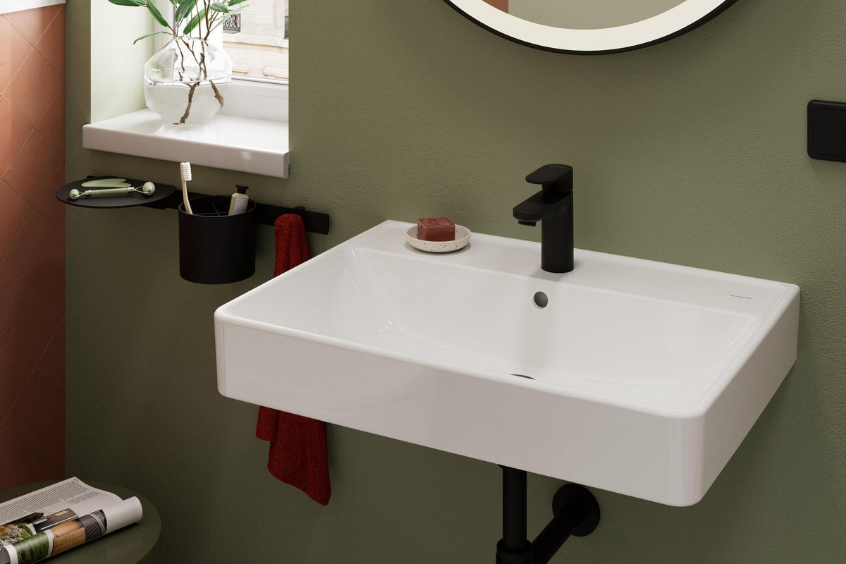 HANSGROHE Xanuia Q Waschtisch 650x480mm weiß SmartClean ohne Hahnloch mit Überlauf