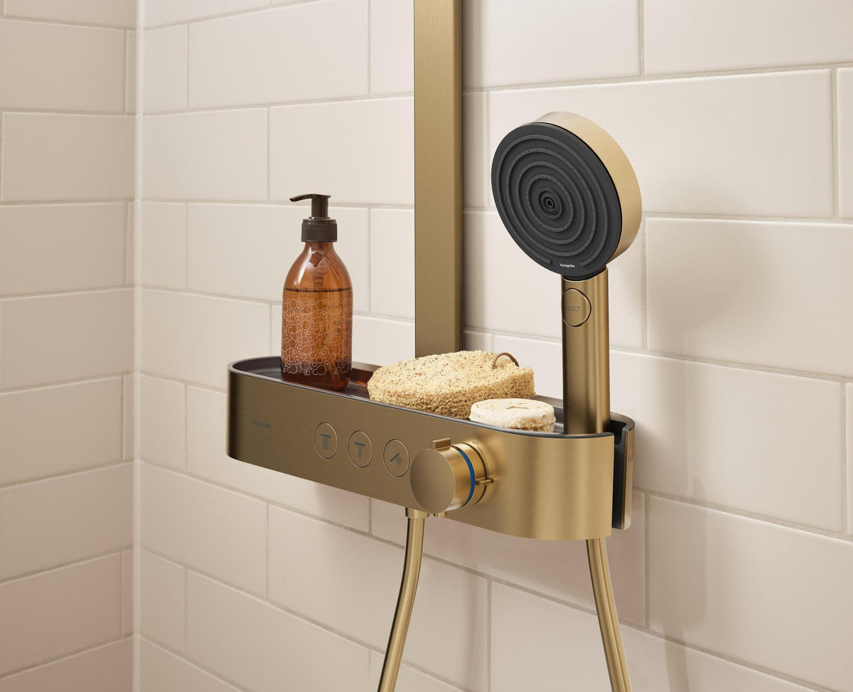 HANSGROHE Showerpipe Pulsify 260 2jet mit Brausethermostat – Chrom, PowderRain & CoolContact