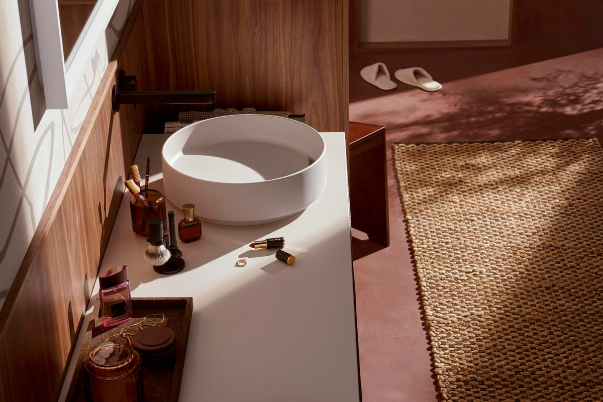 HANSGROHE Xevolos E Konsole 1370 mm mit Ausschnitt rechts – ohne Hahnloch, matt