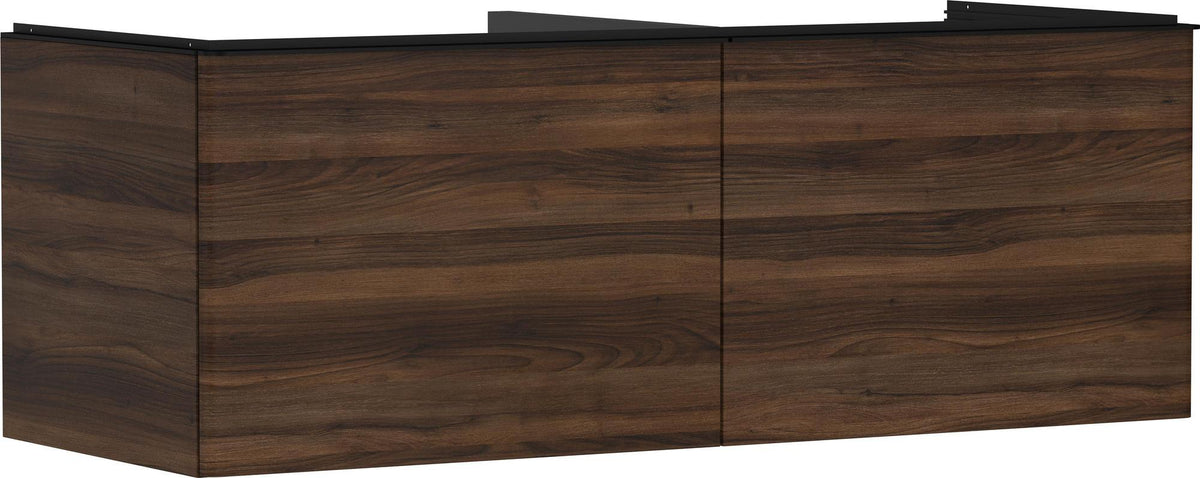 HANSGROHE Waschtischunterschrank Xelu Q 1360 mm Weiß Hochglanz mit Griffleiste Chrom