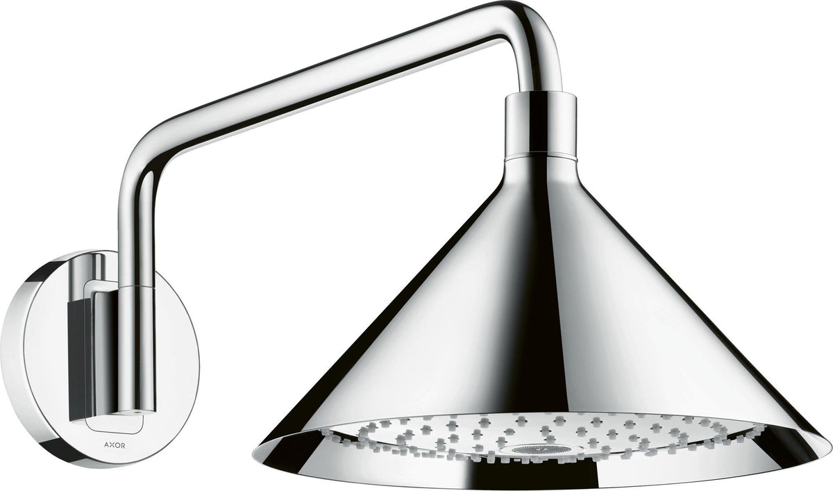 AXOR Kopfbrause 240 2jet von Hansgrohe – 279 mm, Chrom, 2 Strahlarten, Wandmontage