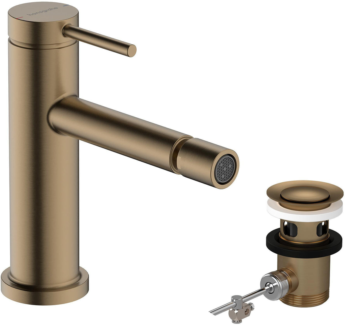 HANSGROHE Einhebel-Bidetmischer Tecturis S mit Zugstange, Ausladung 148 mm, chrom